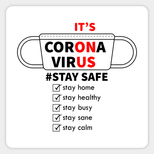 CORONA VIRUS - Checklist - IT'S ON US Sticker